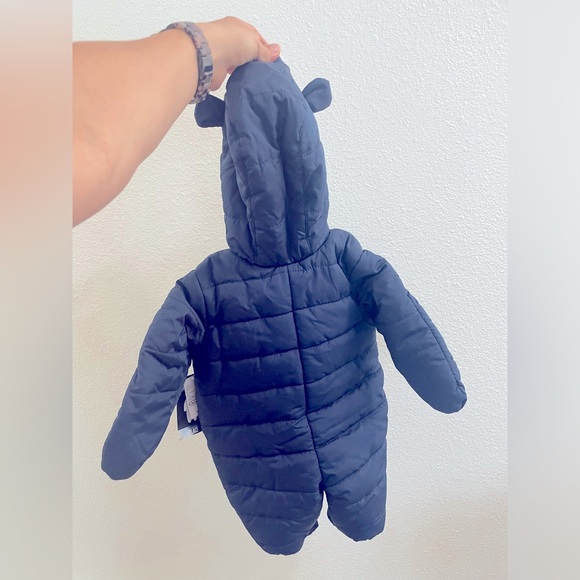 The Children’s Place Navy Bear Snowsuit NWT 0-3 months - baby bunting - Picture 3 of 4